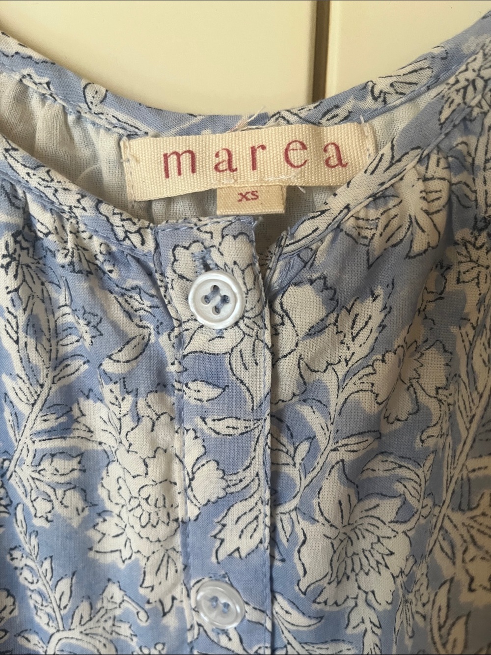 Marea by Liz Joy Blue Floral Tie-Shoulder Maxi Dress with Waist Tie - Picture 2 of 2